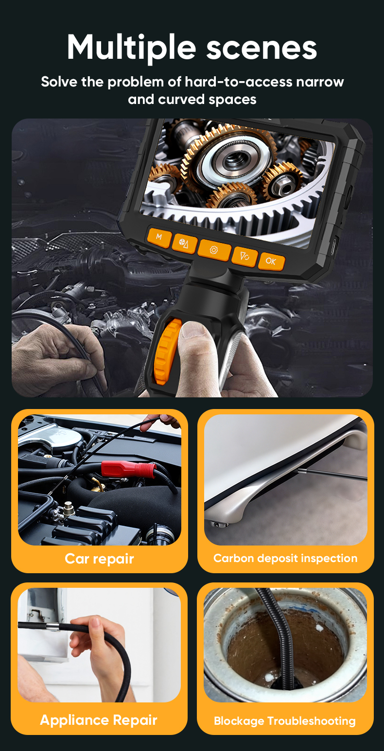 CENZIMO 180° Dual Steering Endoscope Full HD Endoscope Camera for Home ...