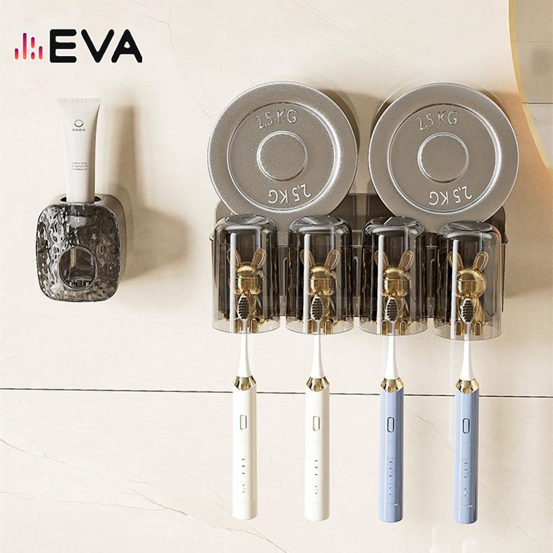 [EVA] 【local delivery】Black toothbrush holder, toothpaste dispenser ...