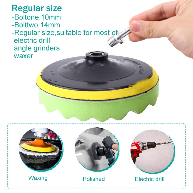 PGP001 3-7 Inch Car Polishing Disc Self-Adhesive Polishing Waxing Set ...