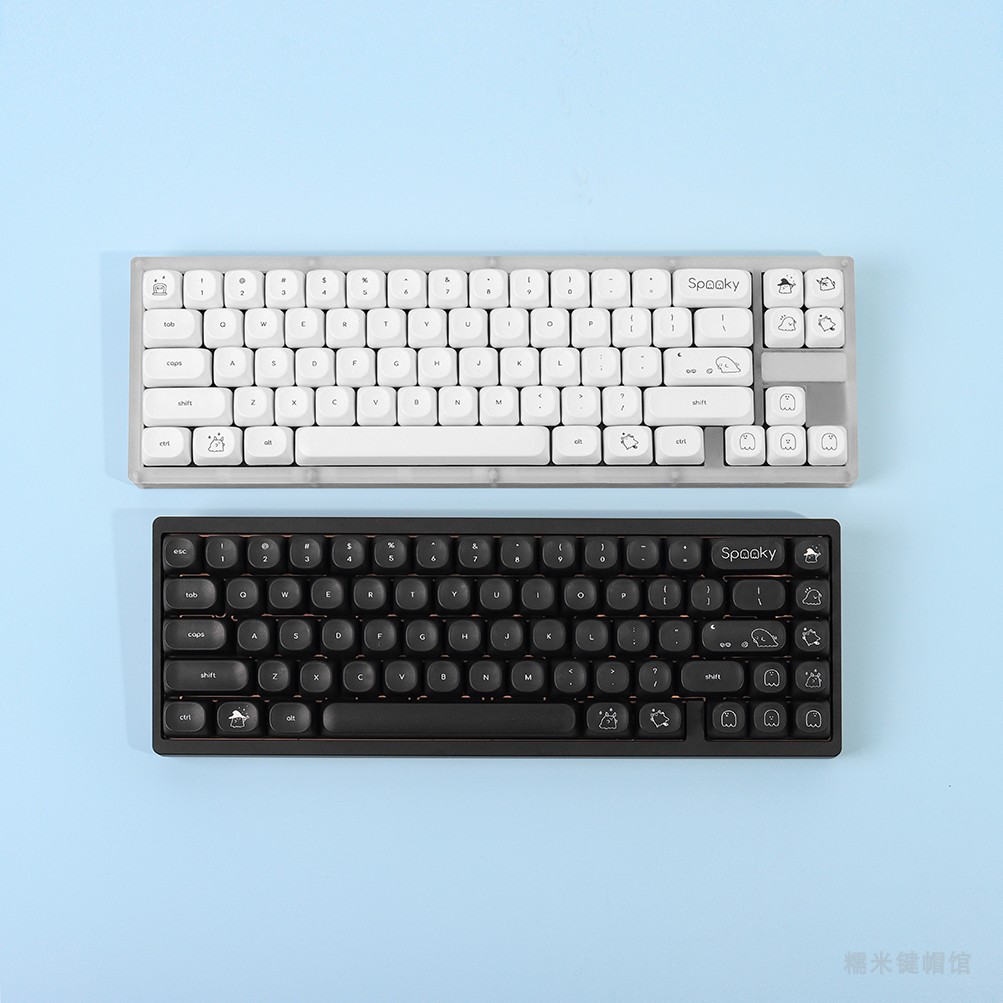 Spooky Keycap BOW WOB Minimalist Black White MOA profile 1.8mm ...