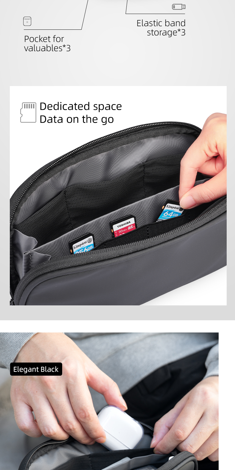 MARK RYDEN Travel Gadget Organizer Bag Pouch For Cables & Devices ...