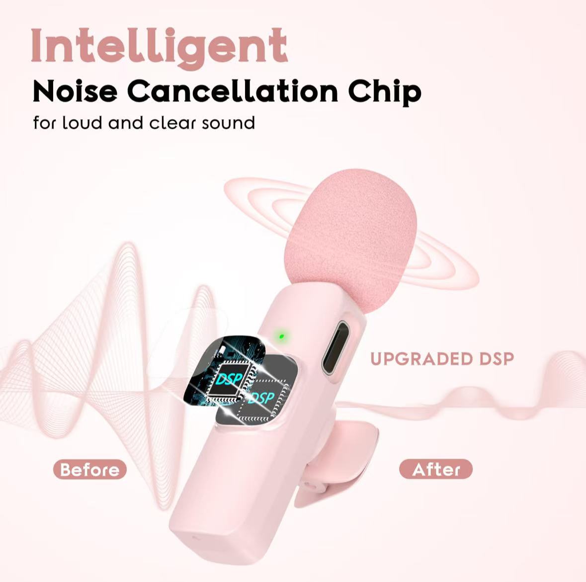 K9 Wireless Lapel Microphone for Teaching, Mini Mike for Vlogging ...