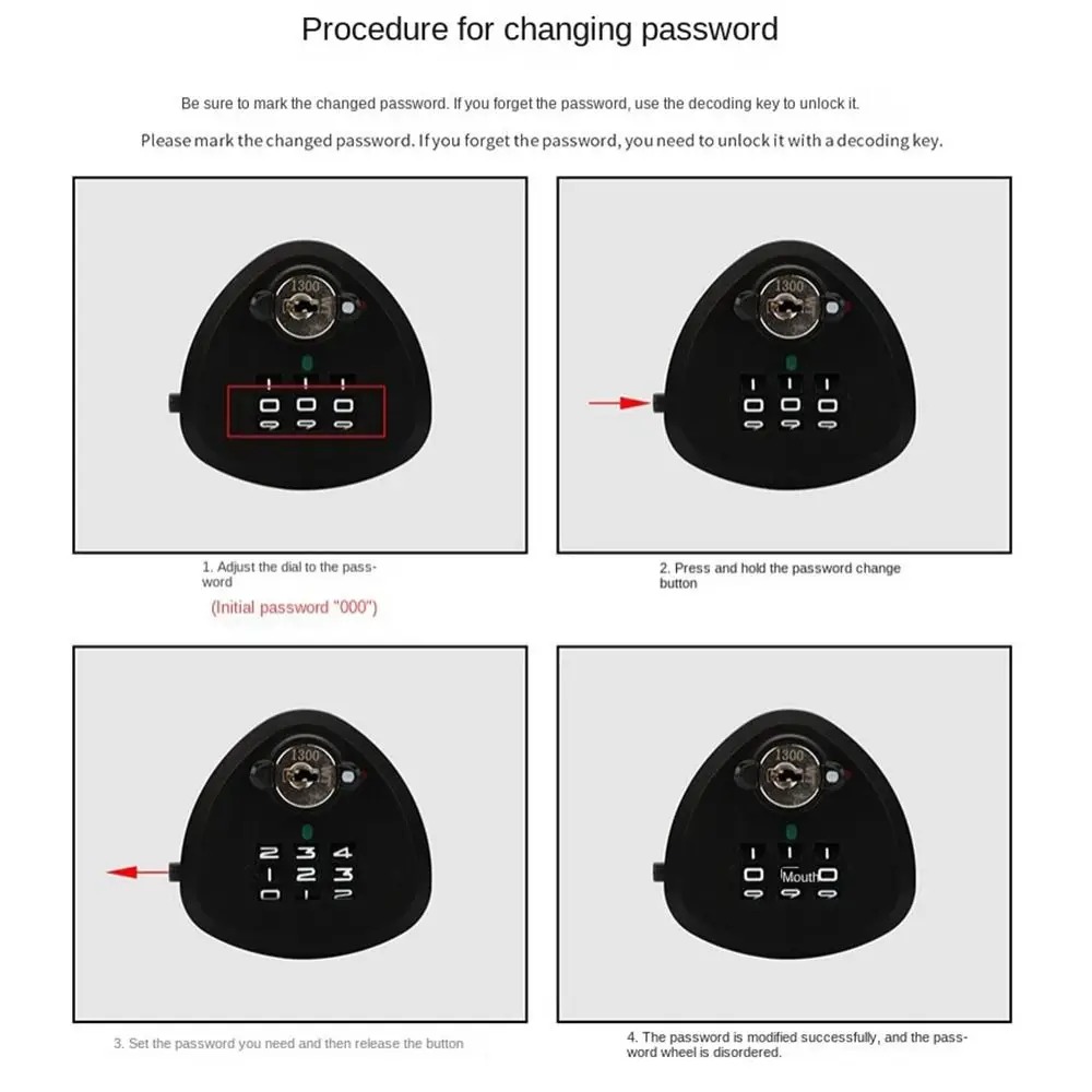New Zinc Alloy Letter Box Lock |3-Digit Password + Key Cam Lock ...