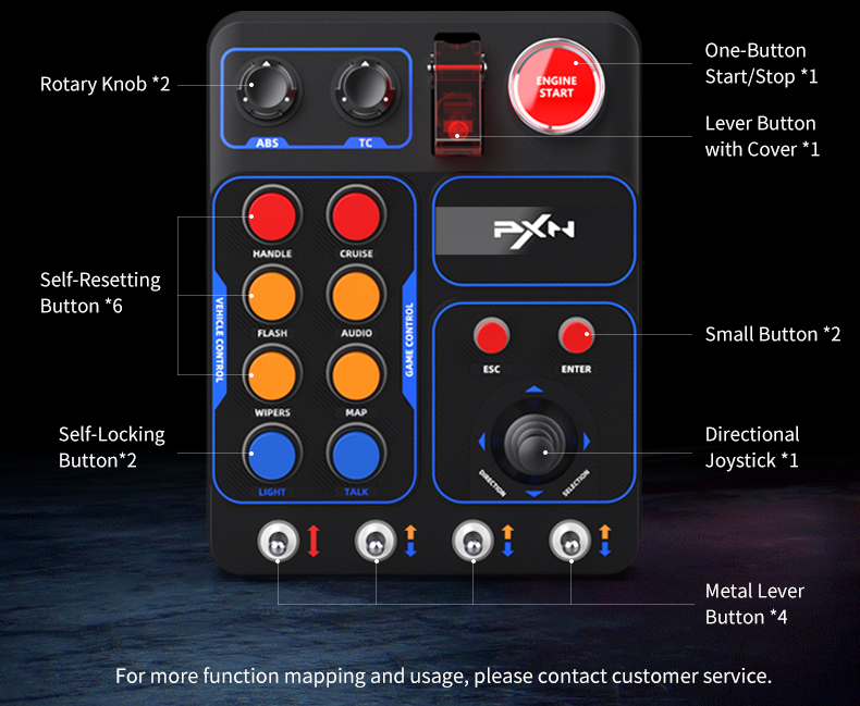 PXN CB1 Simulator Race Central Control Box 30Programmable Button ...