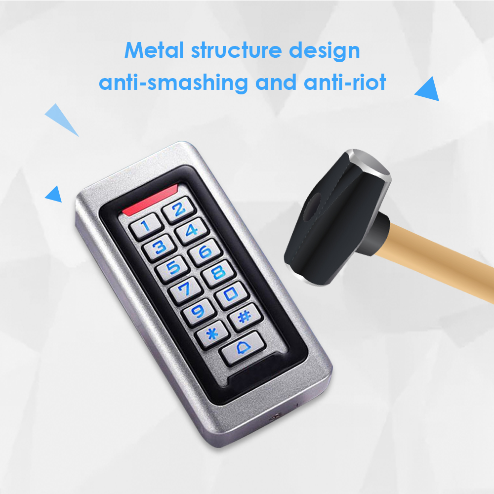 Metal Keypad Wiegand RFID Card Reader for Access Control System ...
