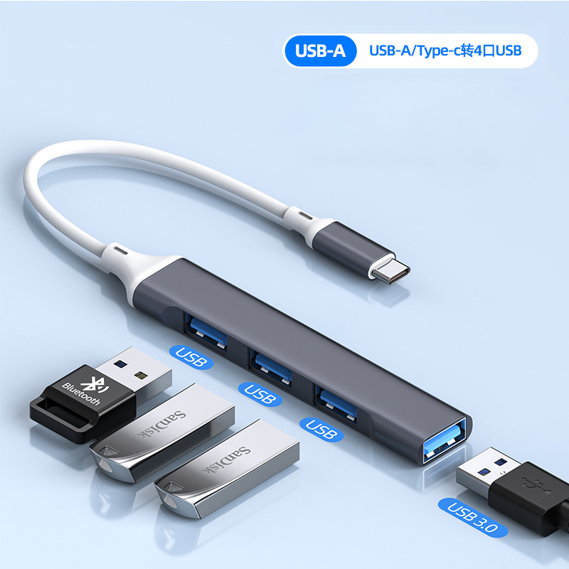 USB Port HUB Splitter 4in1 Extension Adapter Multiport Expander Data ...