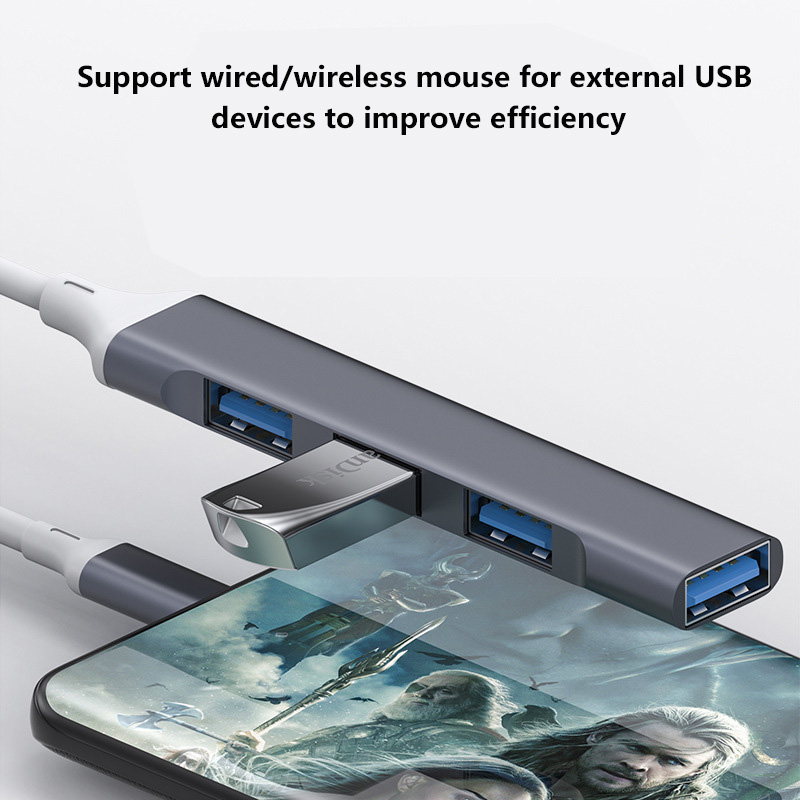 USB Port HUB Splitter 4in1 Extension Adapter Multiport Expander Data ...