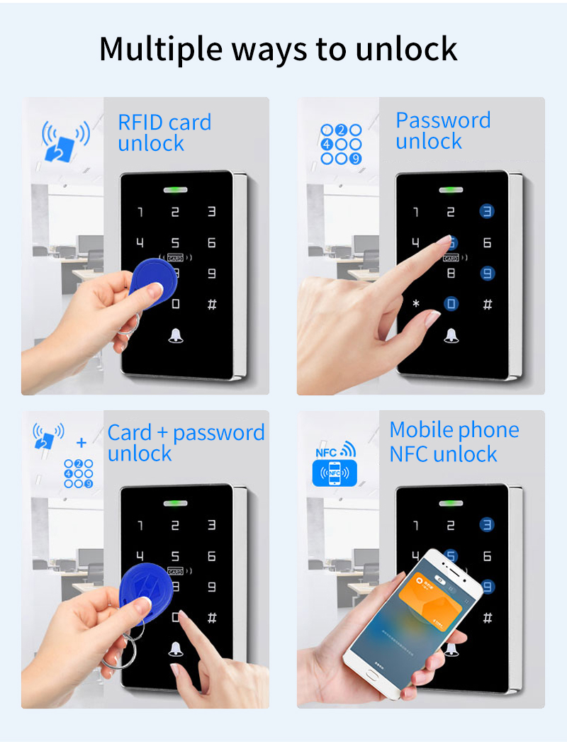 10000 User Waterproof Backlight Touch Access Control Keypad Proximity ...