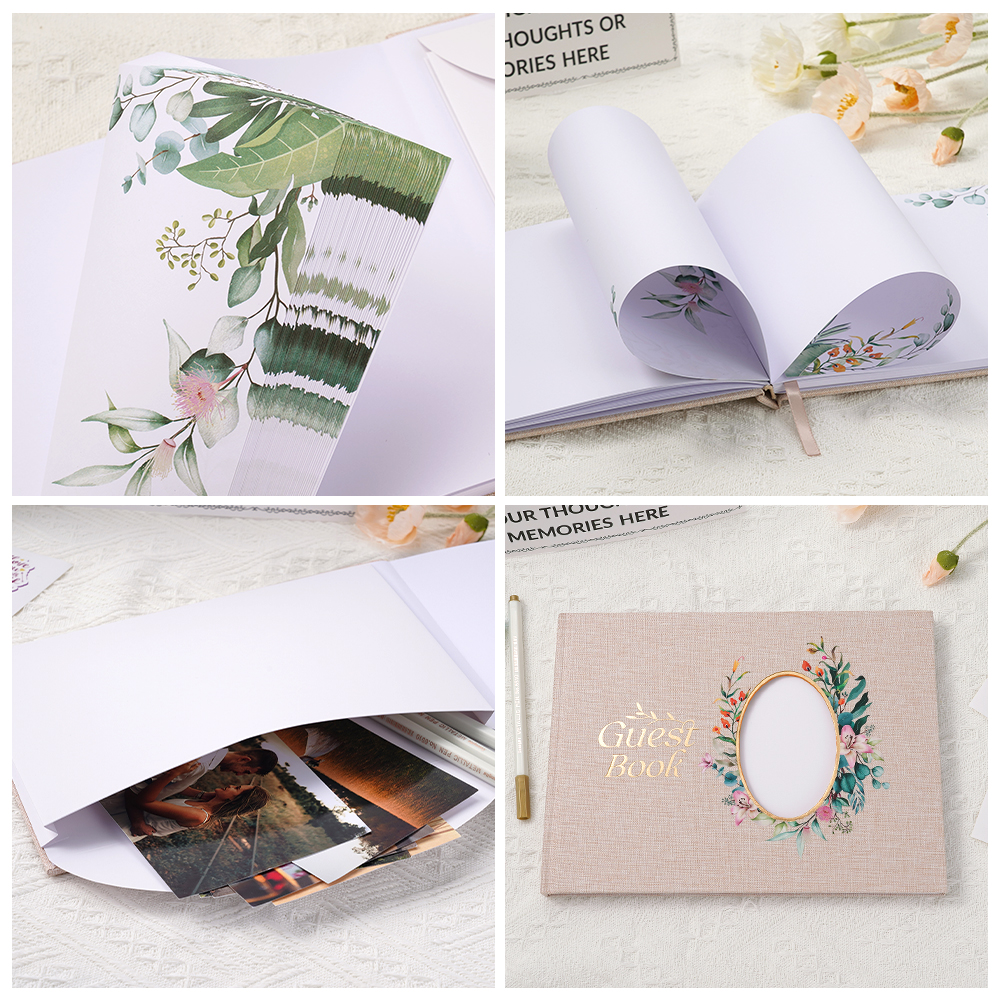 Wedding Guest Book Flowers Wedding Reception Signing Book Photo Album ...