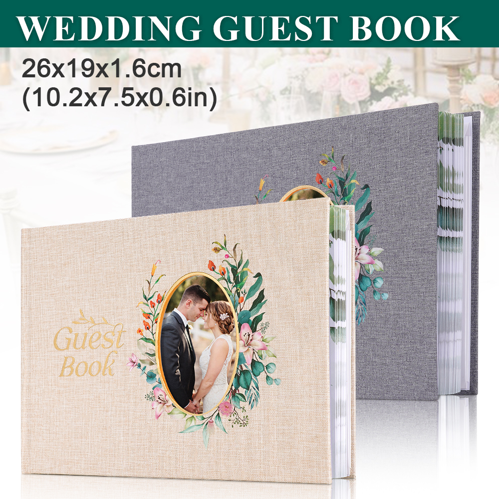 Wedding Guest Book Flowers Wedding Reception Signing Book Photo Album ...