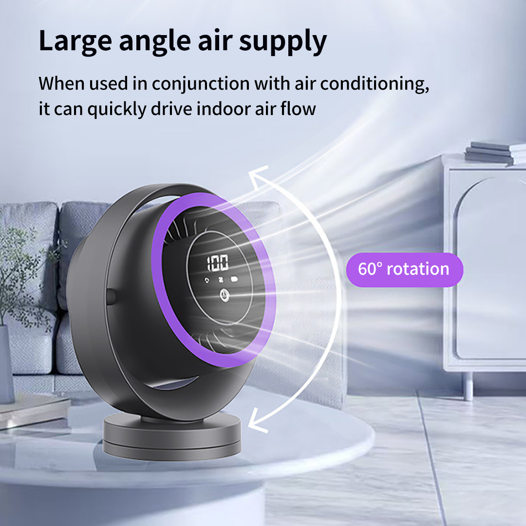 3Life Rechargeable Desktop Fan 100-Speed Adjustable Air Circulation Fan ...
