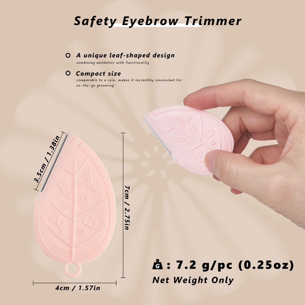 Eyebrow Trimmer, 1Pc Small Stainless Steel Microblade Leaf Shape Women ...