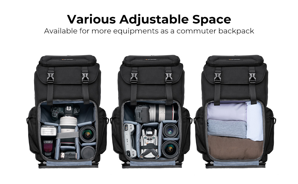 K&F Concept Camera Backpack Hard Shell Camera Bag Large Capacity ...