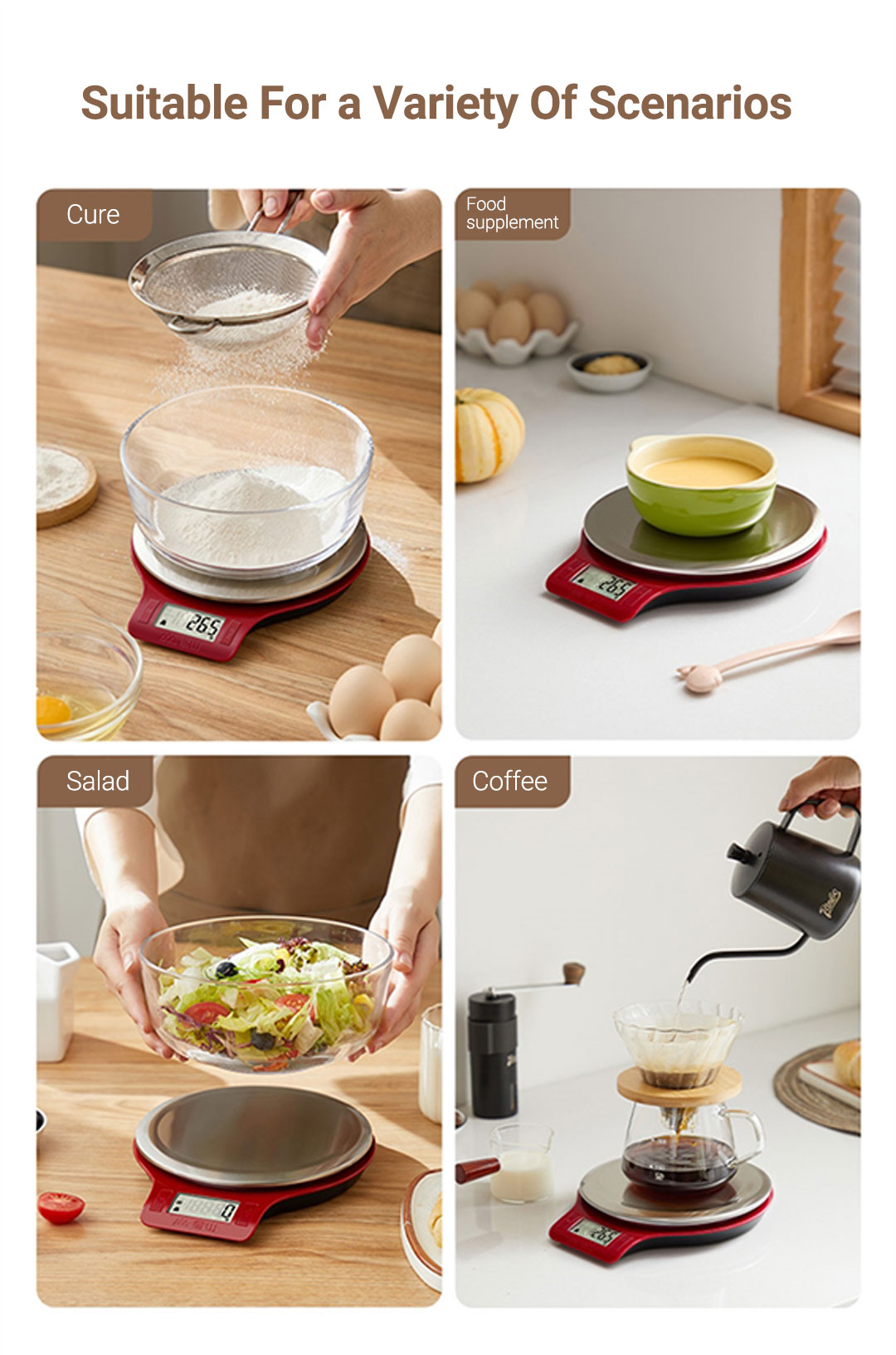 Camry Digital Kitchen Scale Food Scale Penimbang Makanan with 5kg/1g ...