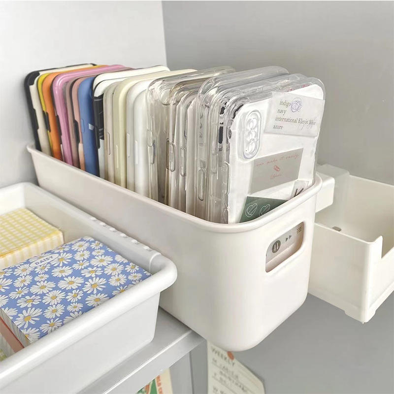 1pc Student desktop mobile phone case storage box cosmetics cotton ...