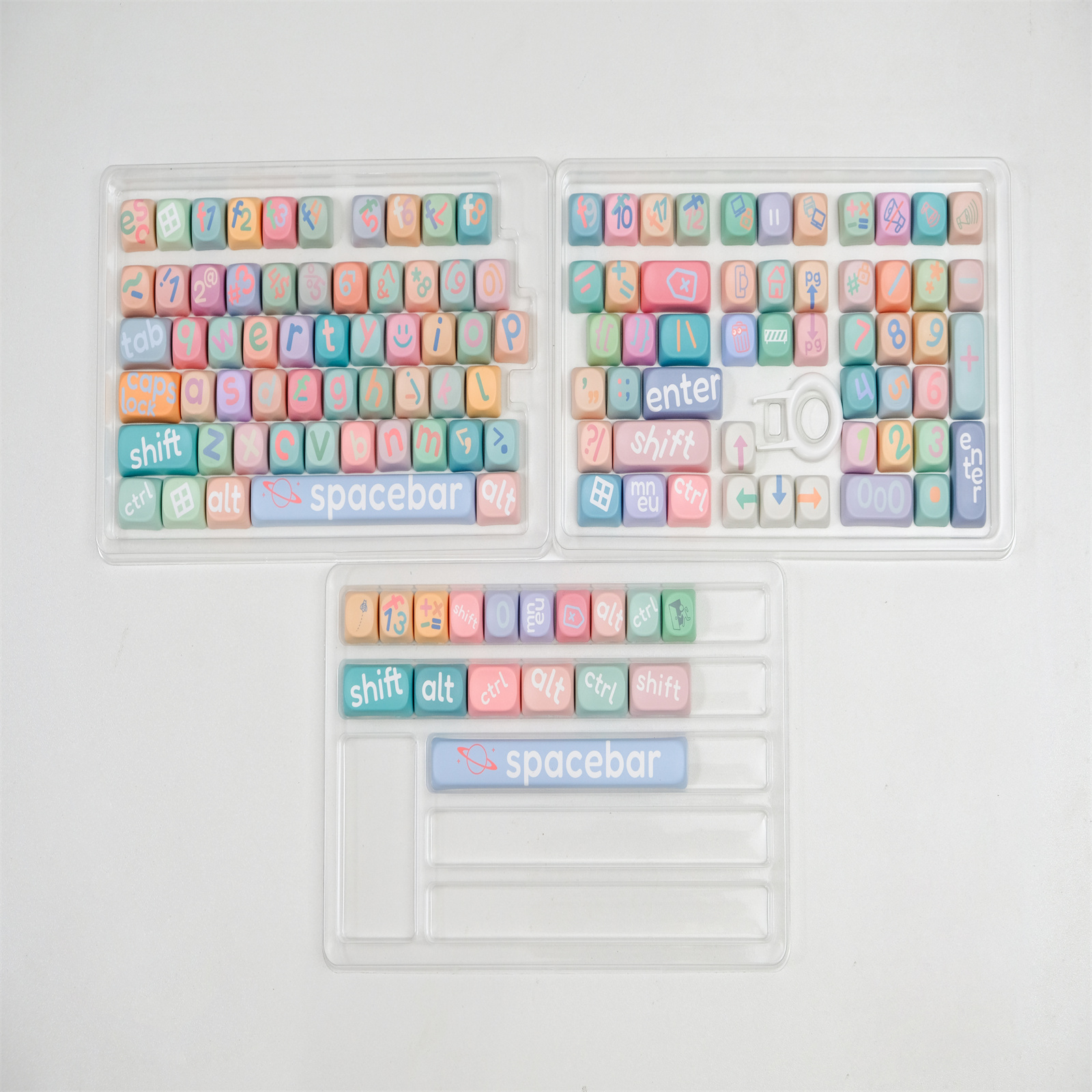 Multicolour Font Keycaps 126 Keys PBT Material MOA Profile for CHERRY ...