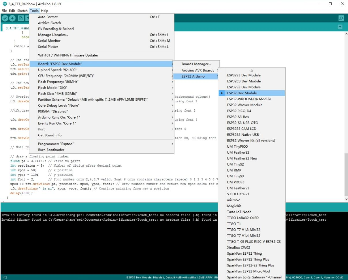 ESP32 HMI Arduino LVGL WIFI&Bluetooth 1.9 