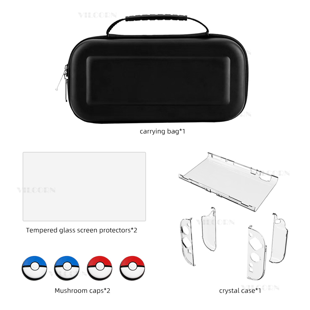 Nintendo Switch 2 Carrying Case Set Protective Crystal Case Joystick ...