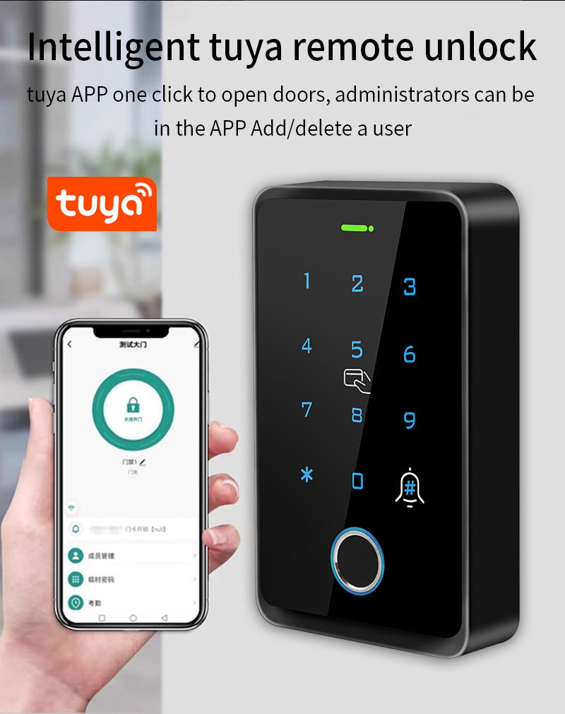 Fingerprint Lock Access Control Sets Tuya Smart APP WiFi Door Access ...