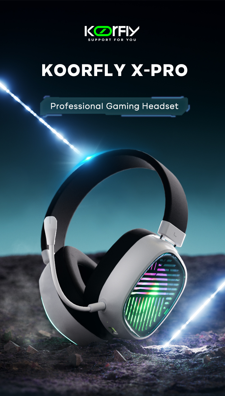 Koorfly KF-X Pro Wireless Gaming Headphone Ultra-Light with Detachable ...