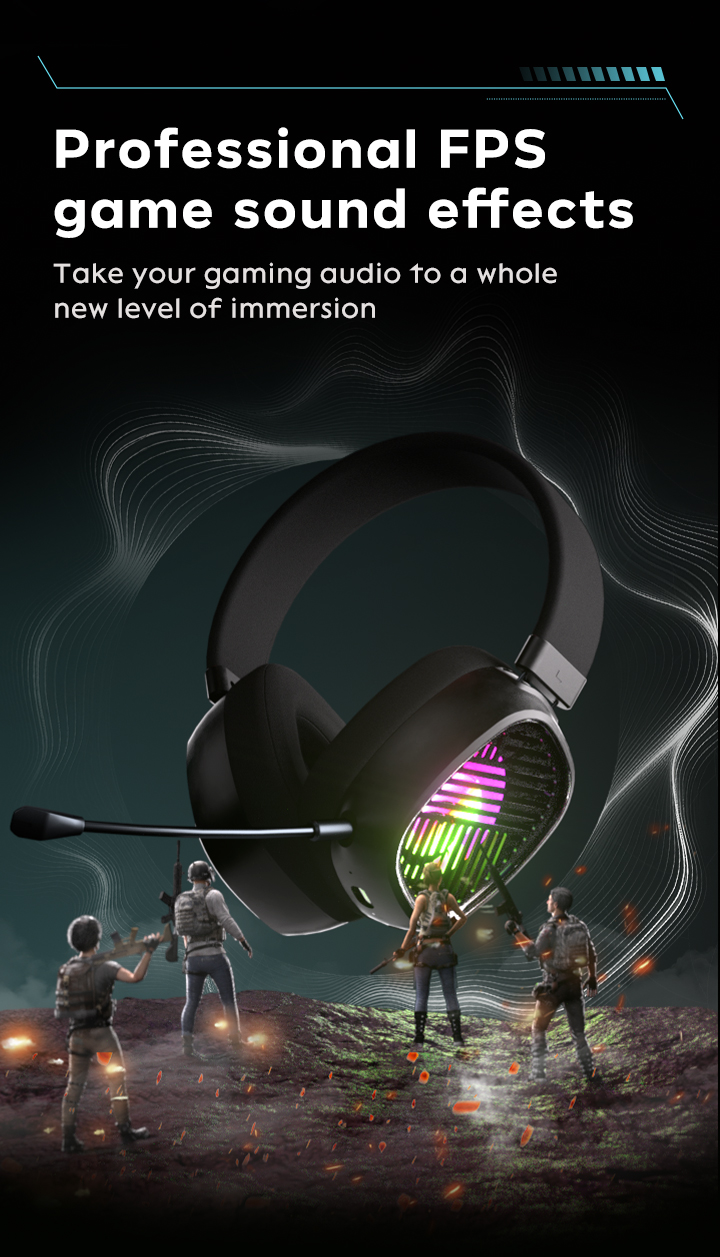 Koorfly KF-X Pro Wireless Gaming Headphone Ultra-Light with Detachable ...