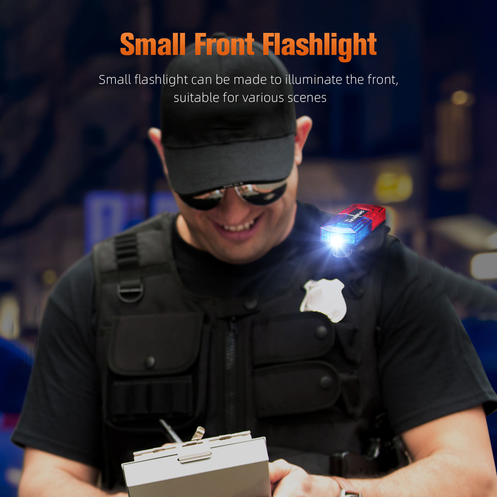 SUPERFIRE YJ05 1W Flash Light Red&Blue Strobe Light Warning Light ...