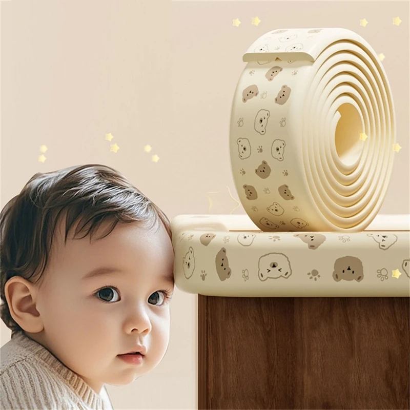 2m Soft Thick Baby Safety Desk Edge Guard - L-shaped Bumper Strips for ...
