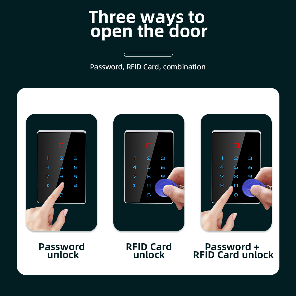 Standalone Access Control Touch Keypad Proximity Card Reader Backlit Up ...