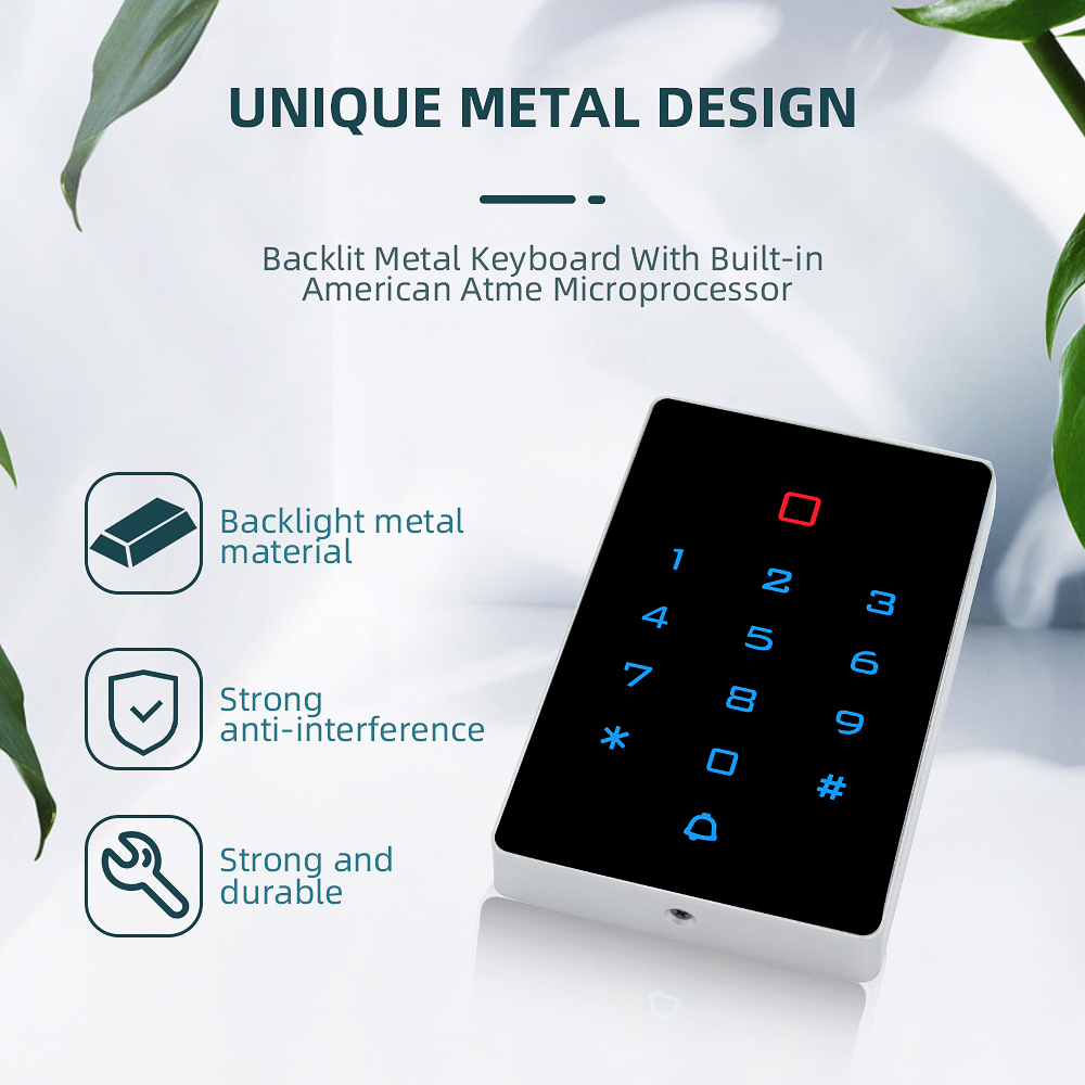 Standalone Access Control Touch Keypad Proximity Card Reader Backlit Up ...