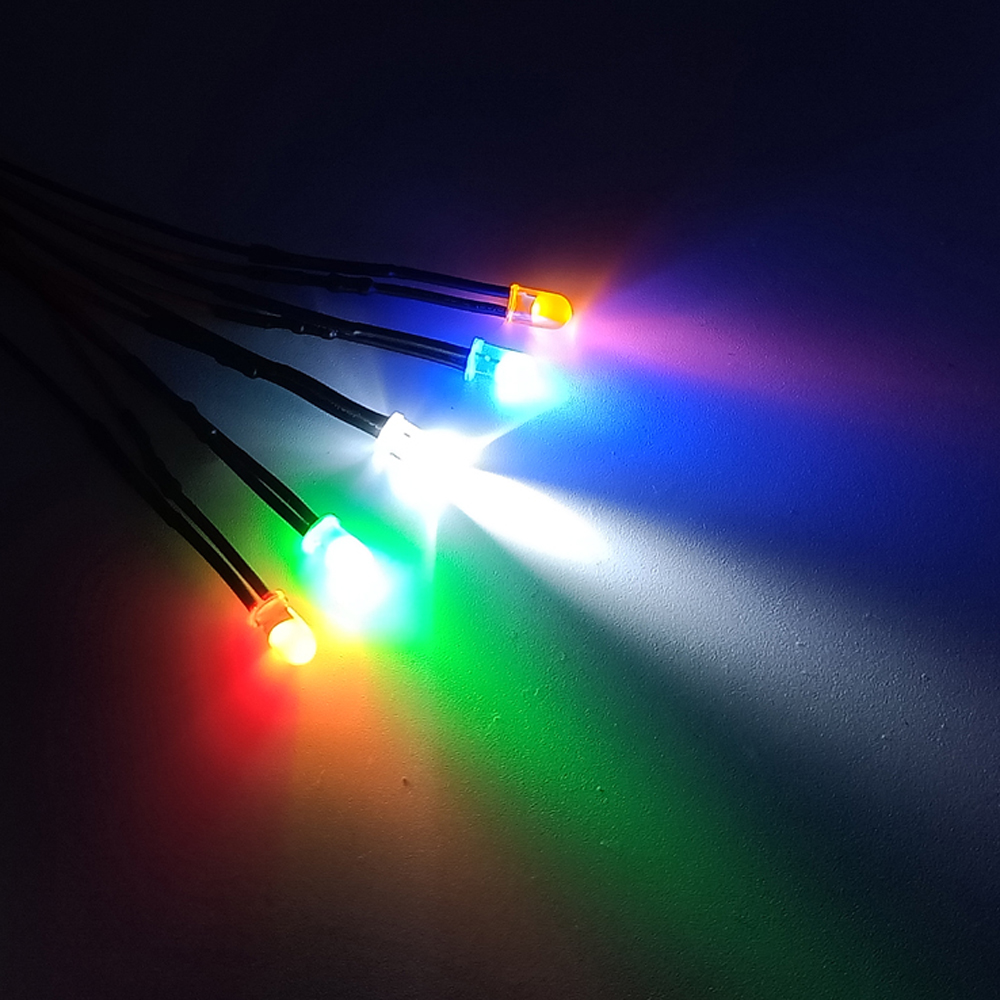 1/10PCS LED Lamp Cable Bulb 3mm/5mm Pre-wired Emitting Diode Light ...