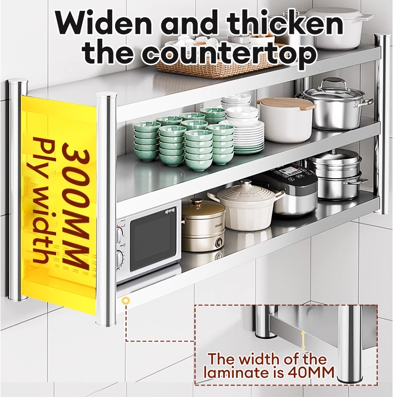 Gas Rack Kitchen Wall mounted Stainless Steel Rustproof Oven Stove Rak ...