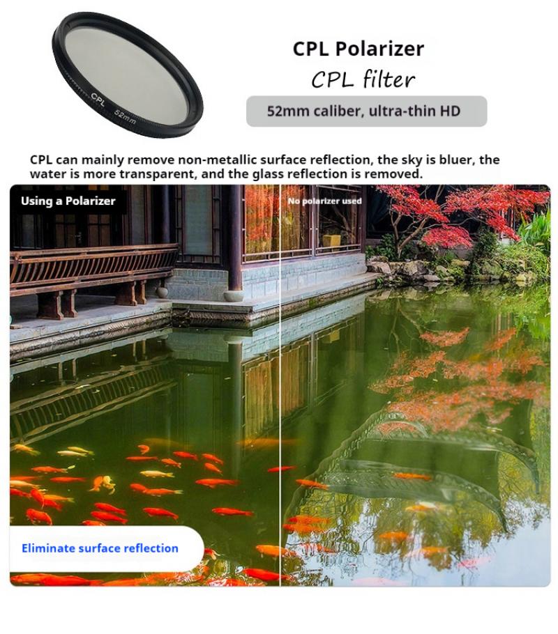 Universal 52mm Portable Polarizer Camera Lens Circular CPL No ...