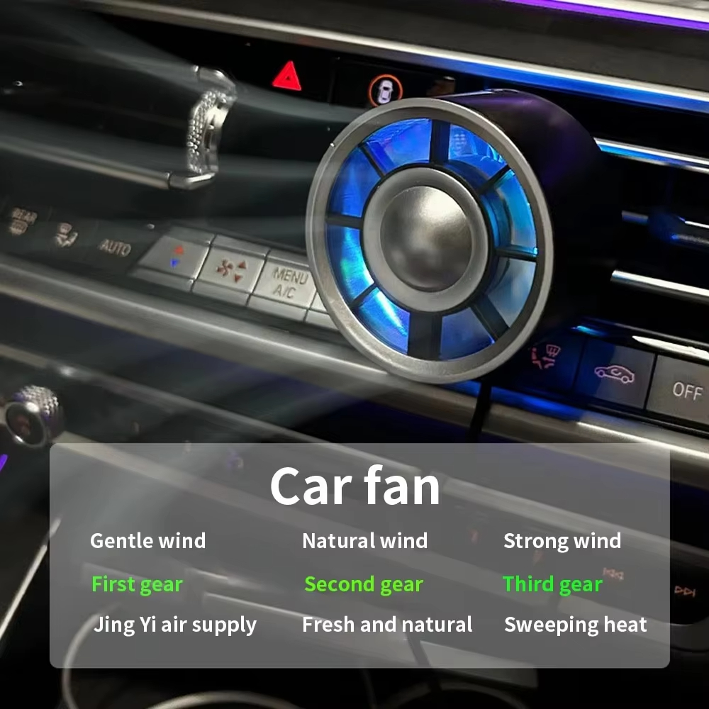 Car Air Conditioner Air Outlet Fan Gradient Colorful Ambient Light Type ...