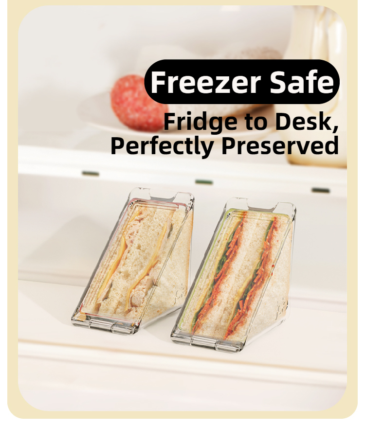 Joie Sandwich Triangle Lunch Box Portable Sandwich Bento Box with Lid ...