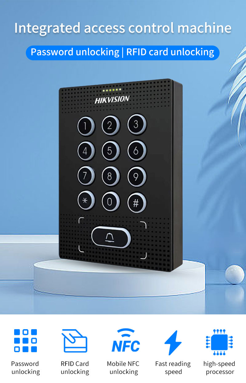 Hikvision Mobile NFC Access Controller Door Lock Keyboard 13.56Mhz IC ...