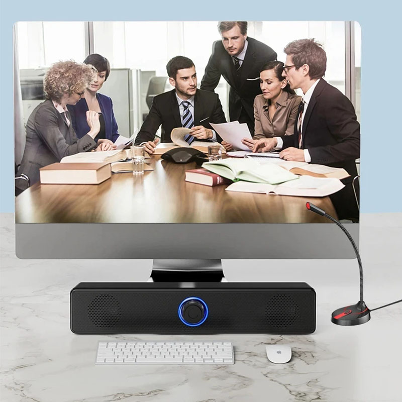 PC Soundbar USB Wired Speaker Heavy Bass Subwoofer Boom Box Surround ...