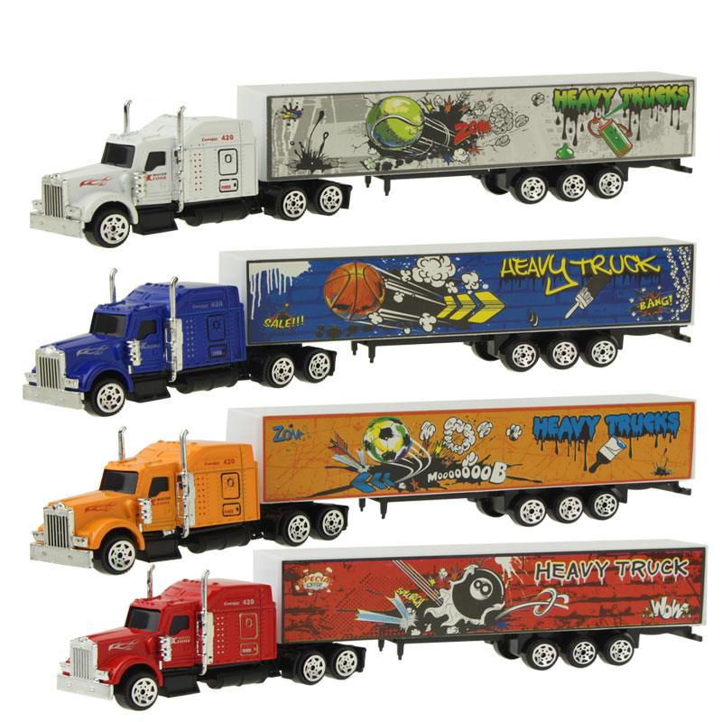 Alloy Tanker Model Car Toy Container Truck Mini Diecast Engineering ...