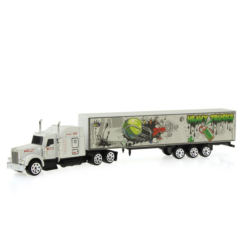 Alloy Tanker Model Car Toy Container Truck Mini Diecast Engineering ...