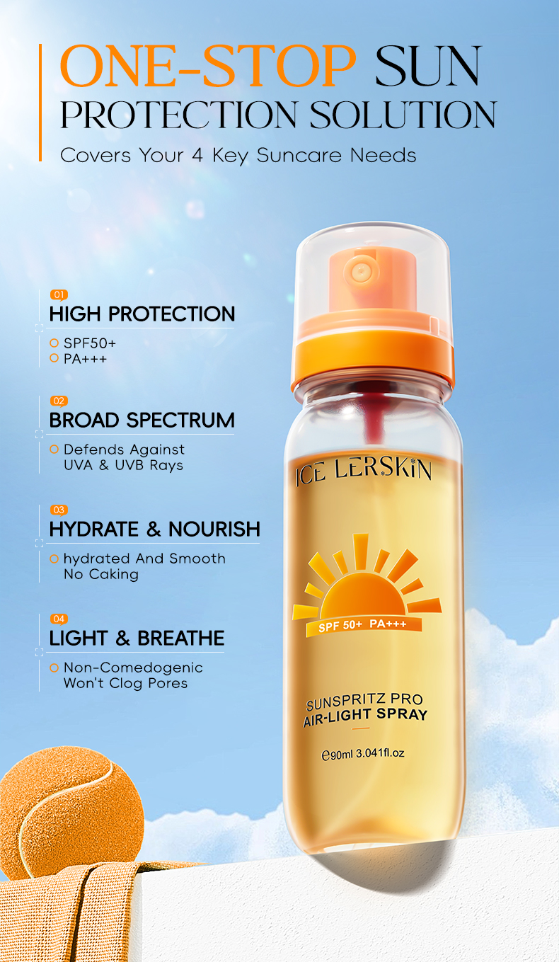ICELERSKIN SUN SPRITZ LIGHT SPRAY SPF50+ PA+++ 90ML HYDRATE & NOURISH ...