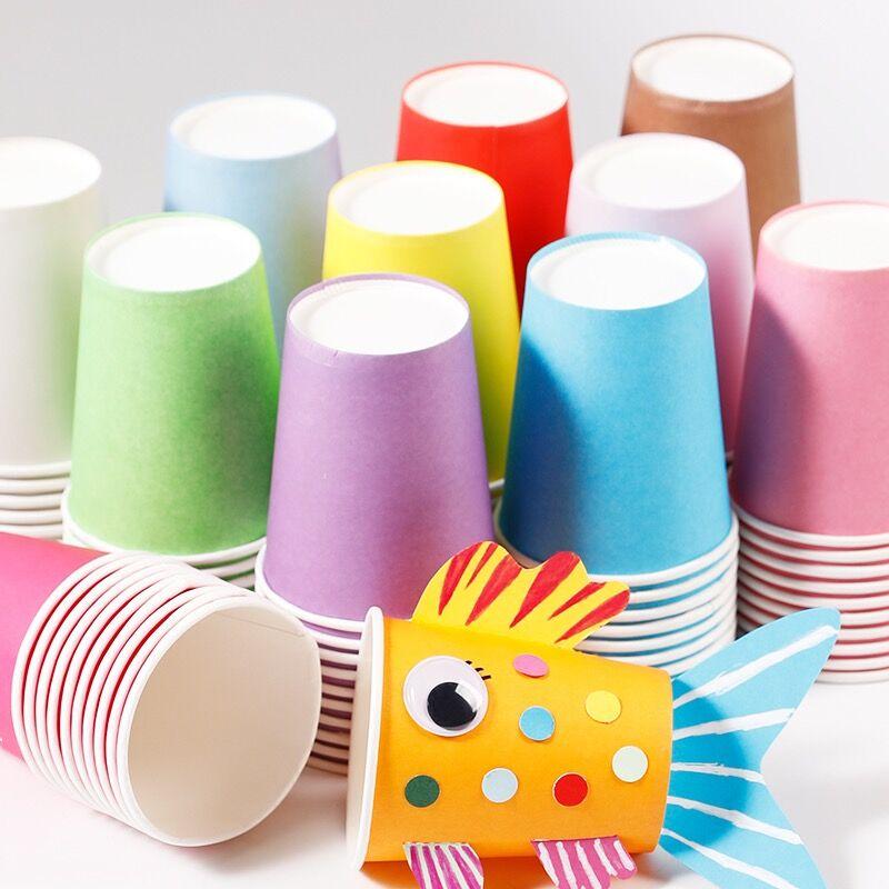 DIY Paper Cups Multi Color Paper Cups for Wedding Party Picnic BBQ ...