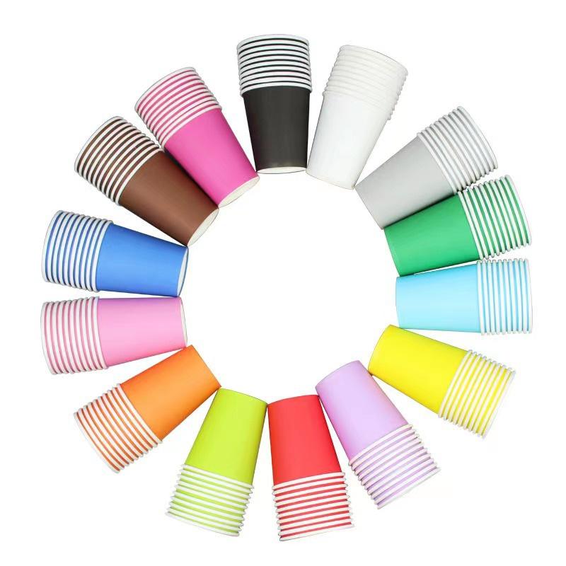 DIY Paper Cups Multi Color Paper Cups for Wedding Party Picnic BBQ ...