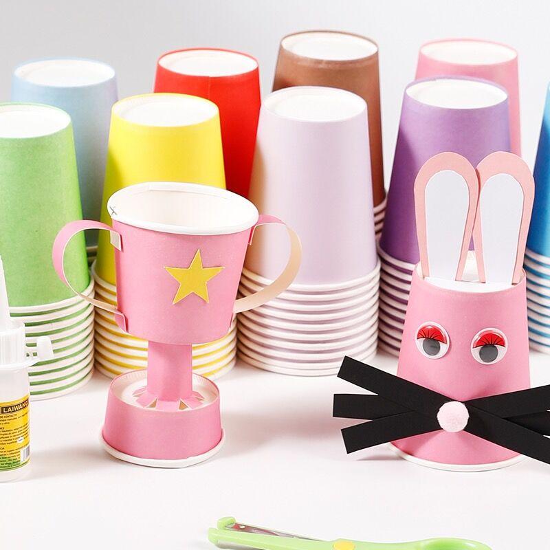 DIY Paper Cups Multi Color Paper Cups for Wedding Party Picnic BBQ ...