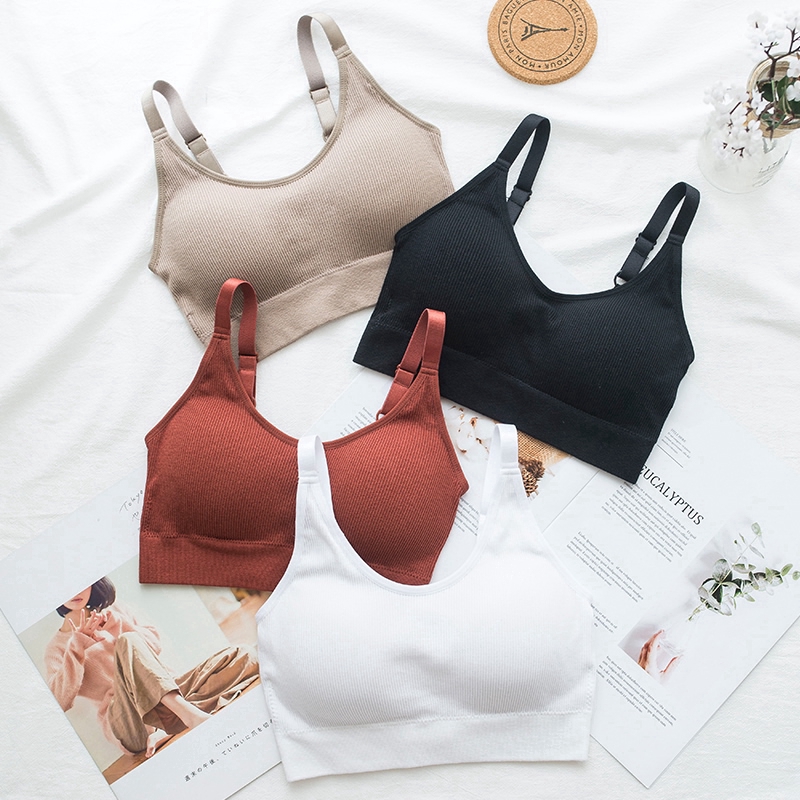 Piece Sports Bra Threaded Design No Steel Rim | Shopee Malaysia