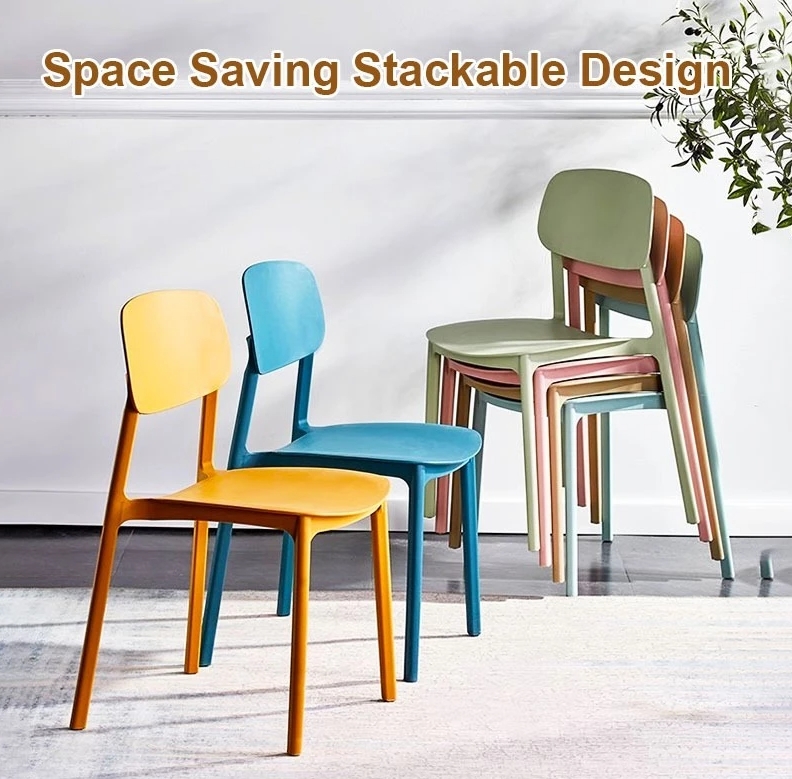 Nordic Dining Chairs Thickened Plastic Chair with Backrest Study Chair ...