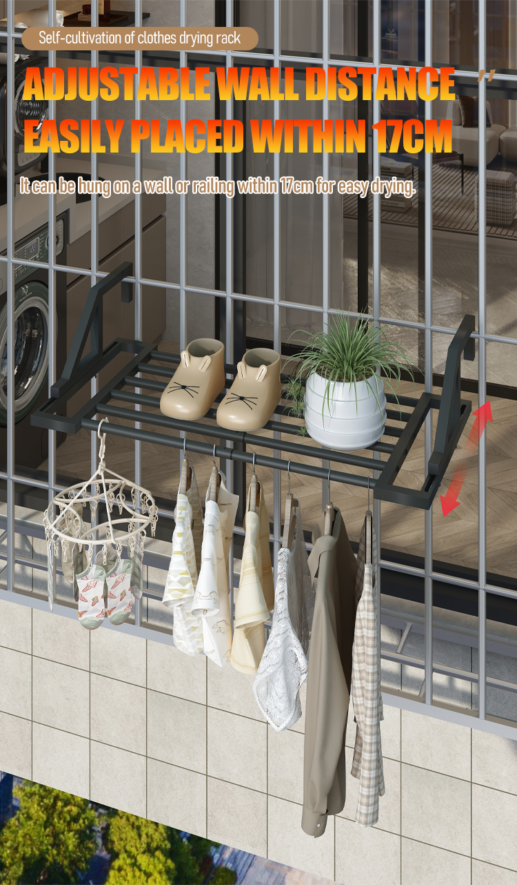 Balcony shoe drying rack/balcony clothes drying artifact/clothes drying ...