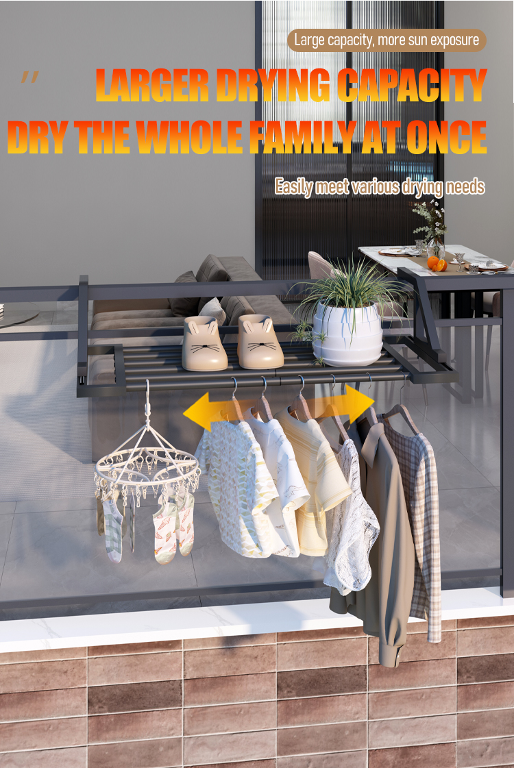 Balcony shoe drying rack/balcony clothes drying artifact/clothes drying ...