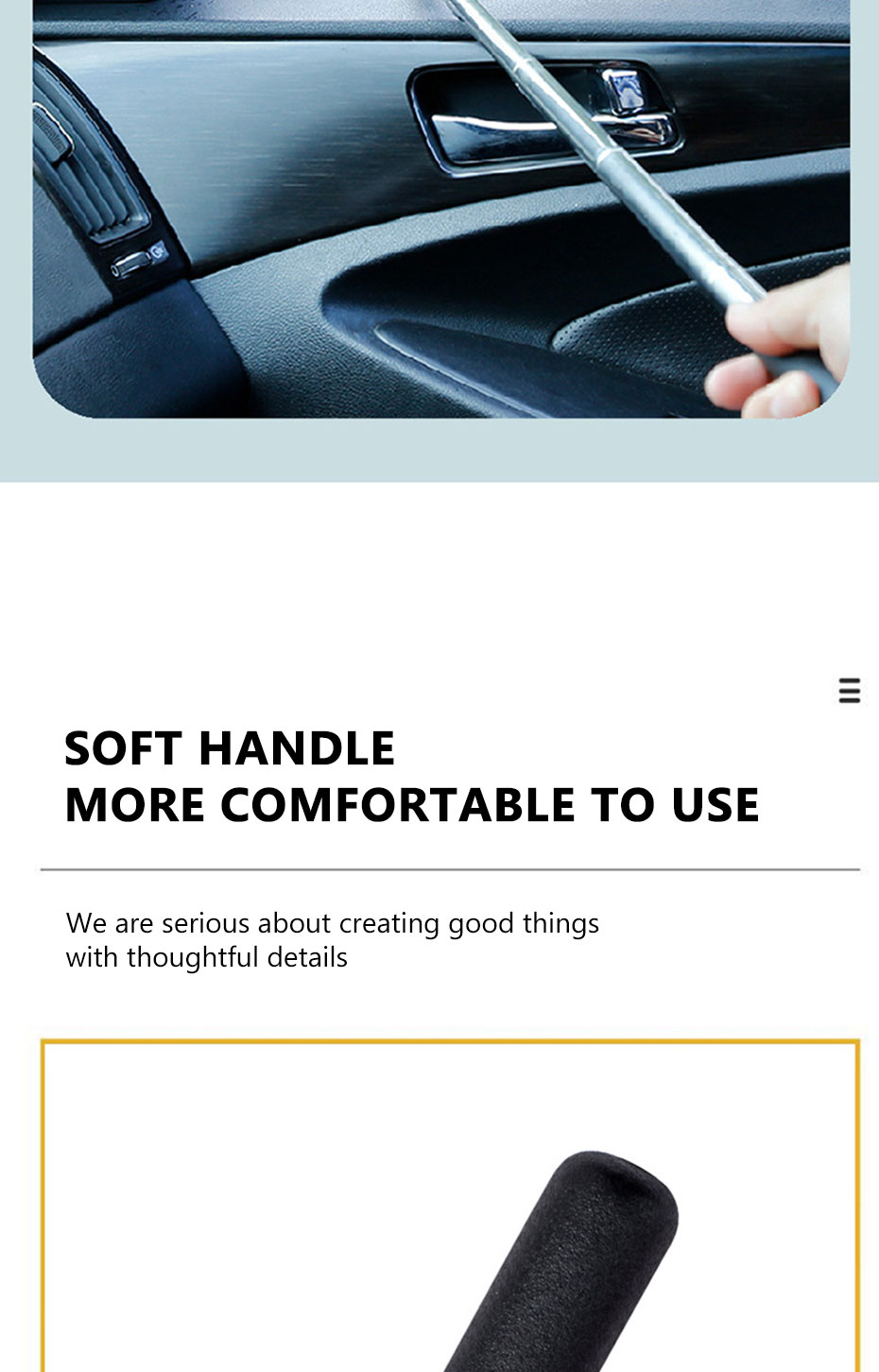 SEAMETAL Retractable Car Windshield Wiper Blade Long Handle Rearview ...