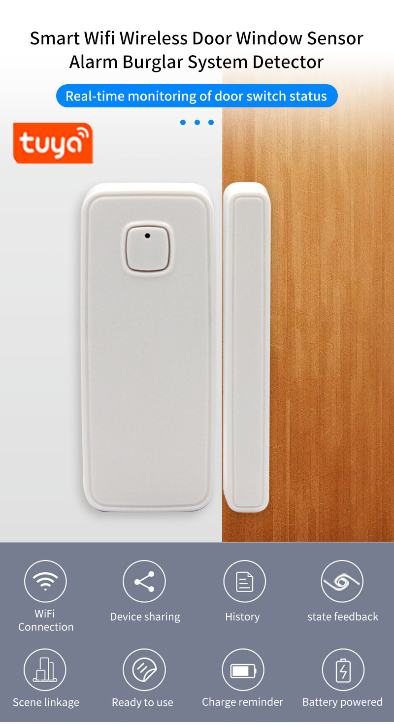 Tuya Smart WiFi Door Contact Sensor Wireless Window Open Closed ...