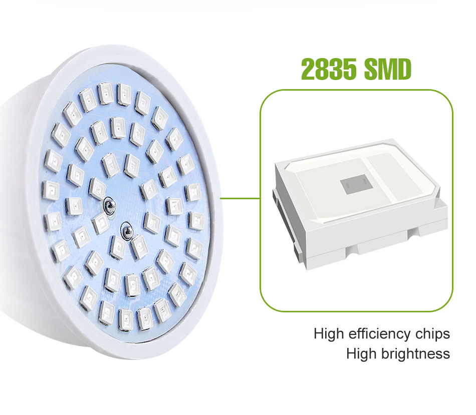 Full Spectrum 28w E27 E14 Gu10 Led Grow Light Red Blue Uv Ir Led