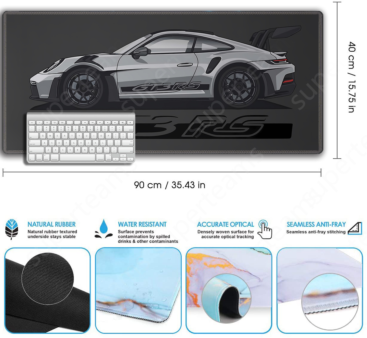 911 GT3 RS 992 Mouse Pad – Racing Car Desk Mat Extended Mousepad Large ...